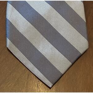 Express Design Studio Gray 100% Silk Men’s Neck Tie Made In China
